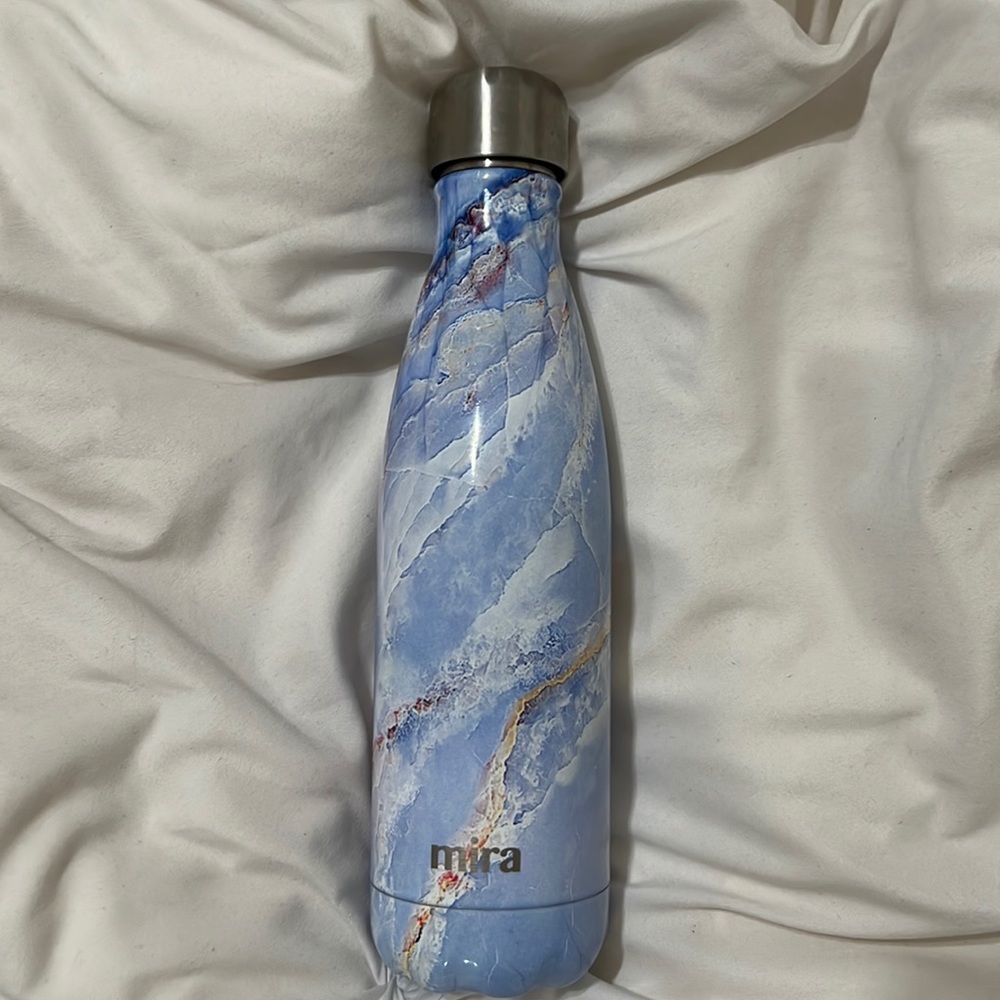Blue steel water bottle